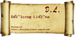 Délczeg Liána névjegykártya